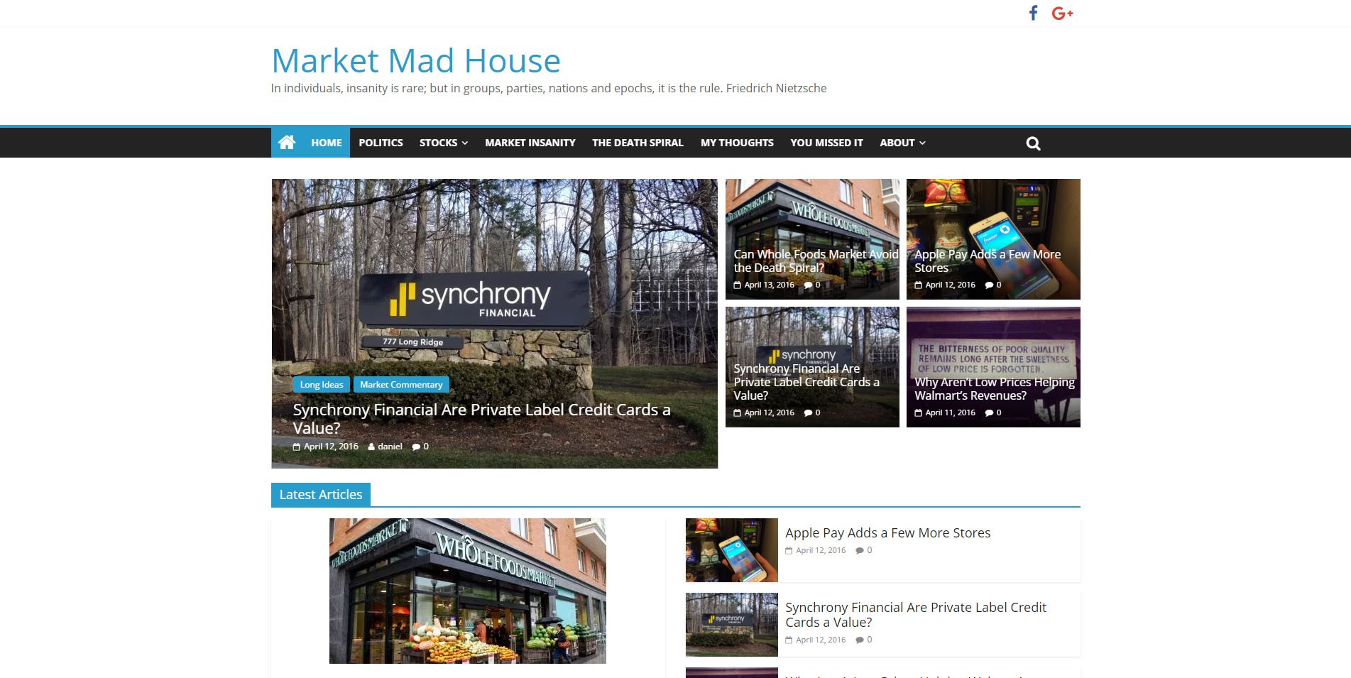 Market Mad House Web